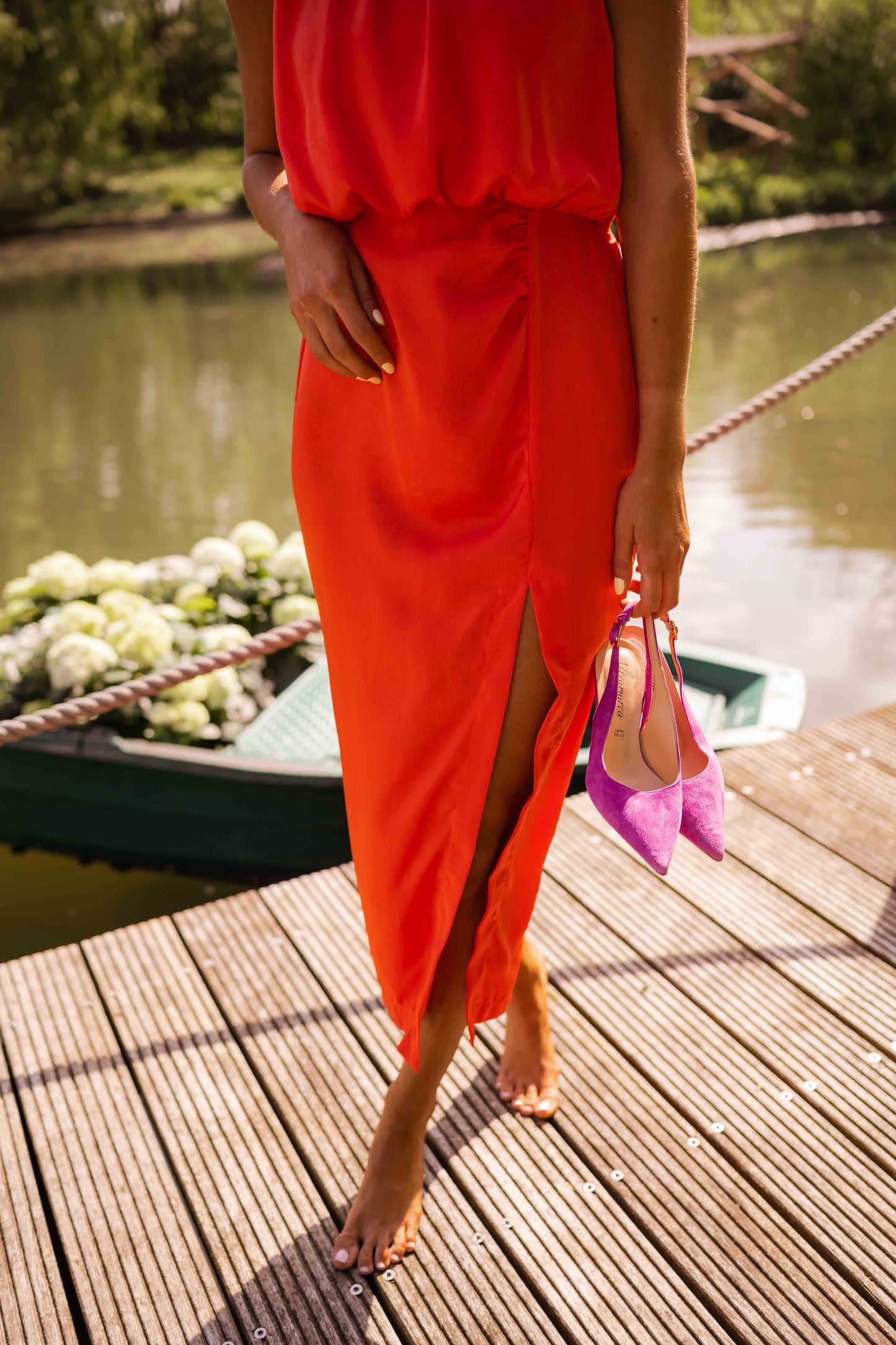Elena | Side Slit Summer Dress