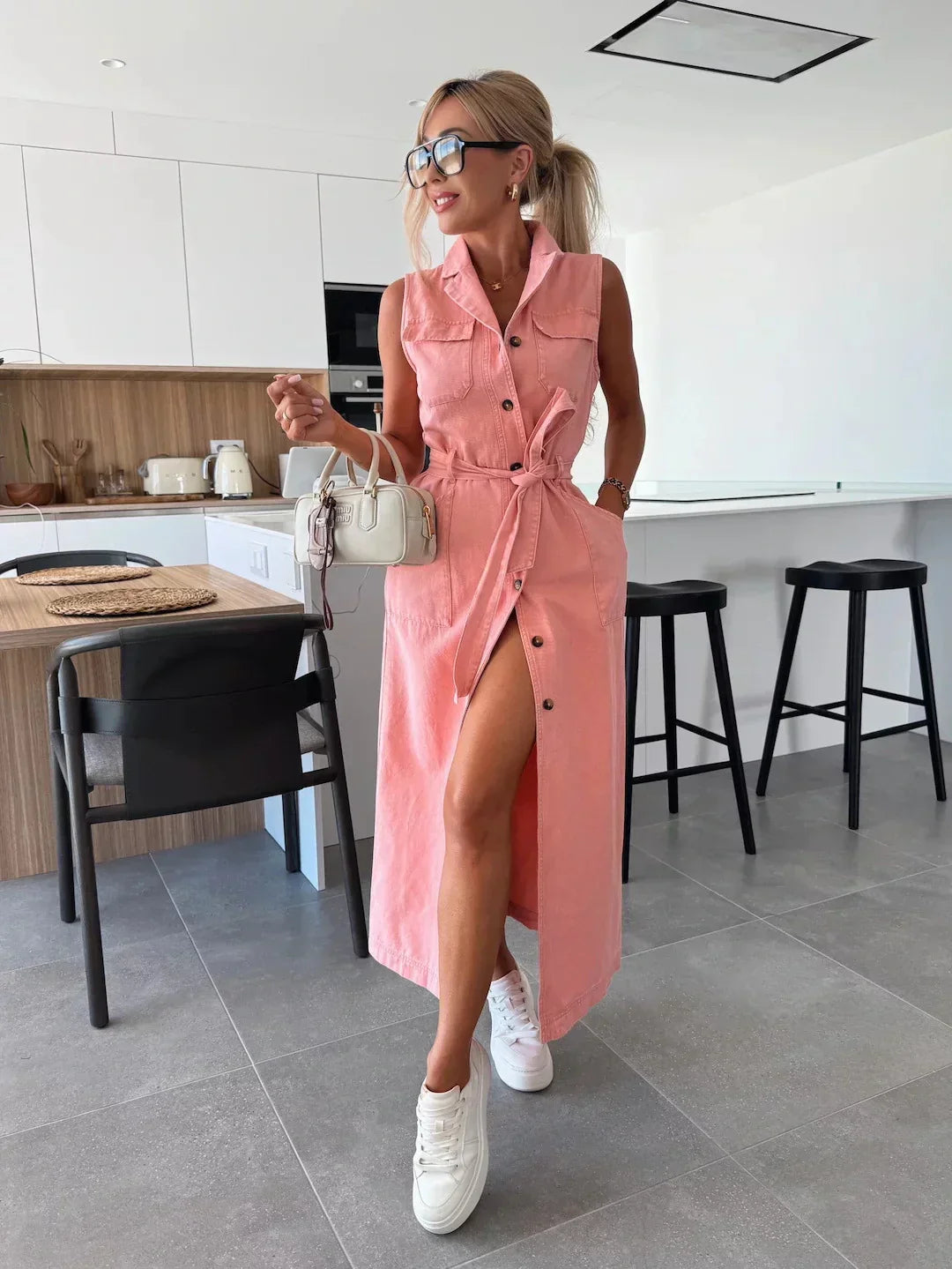 Isabelle | Denim Maxi Dress