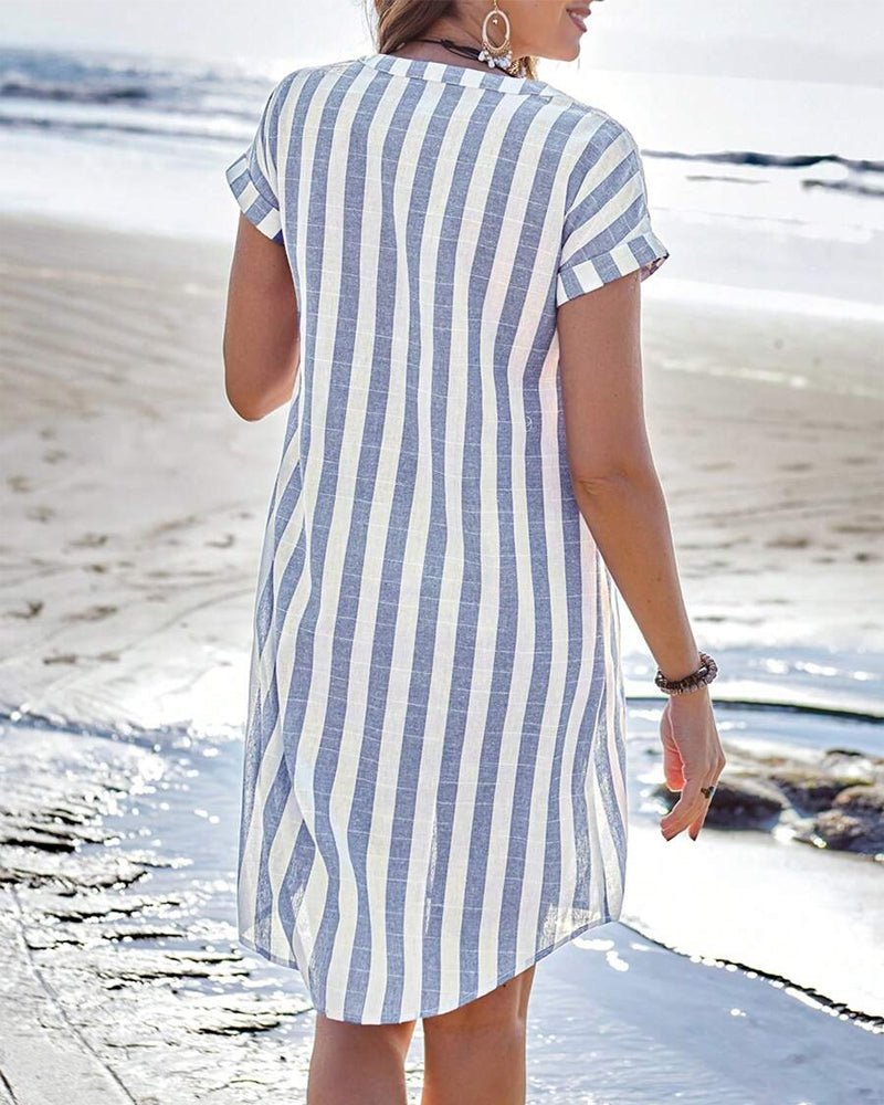 Claire | Striped Everyday Shirt Dress