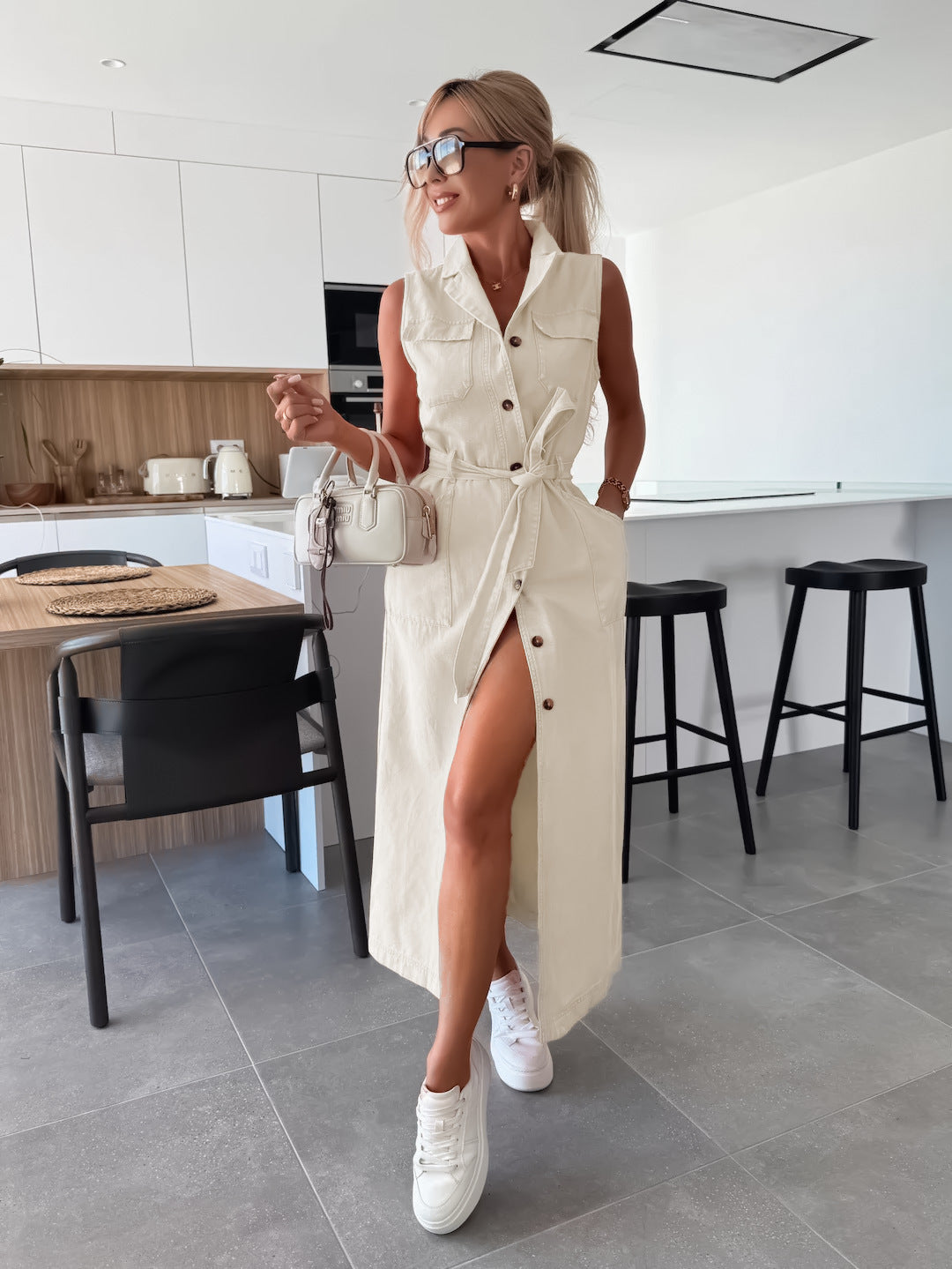 Isabelle | Denim Maxi Dress