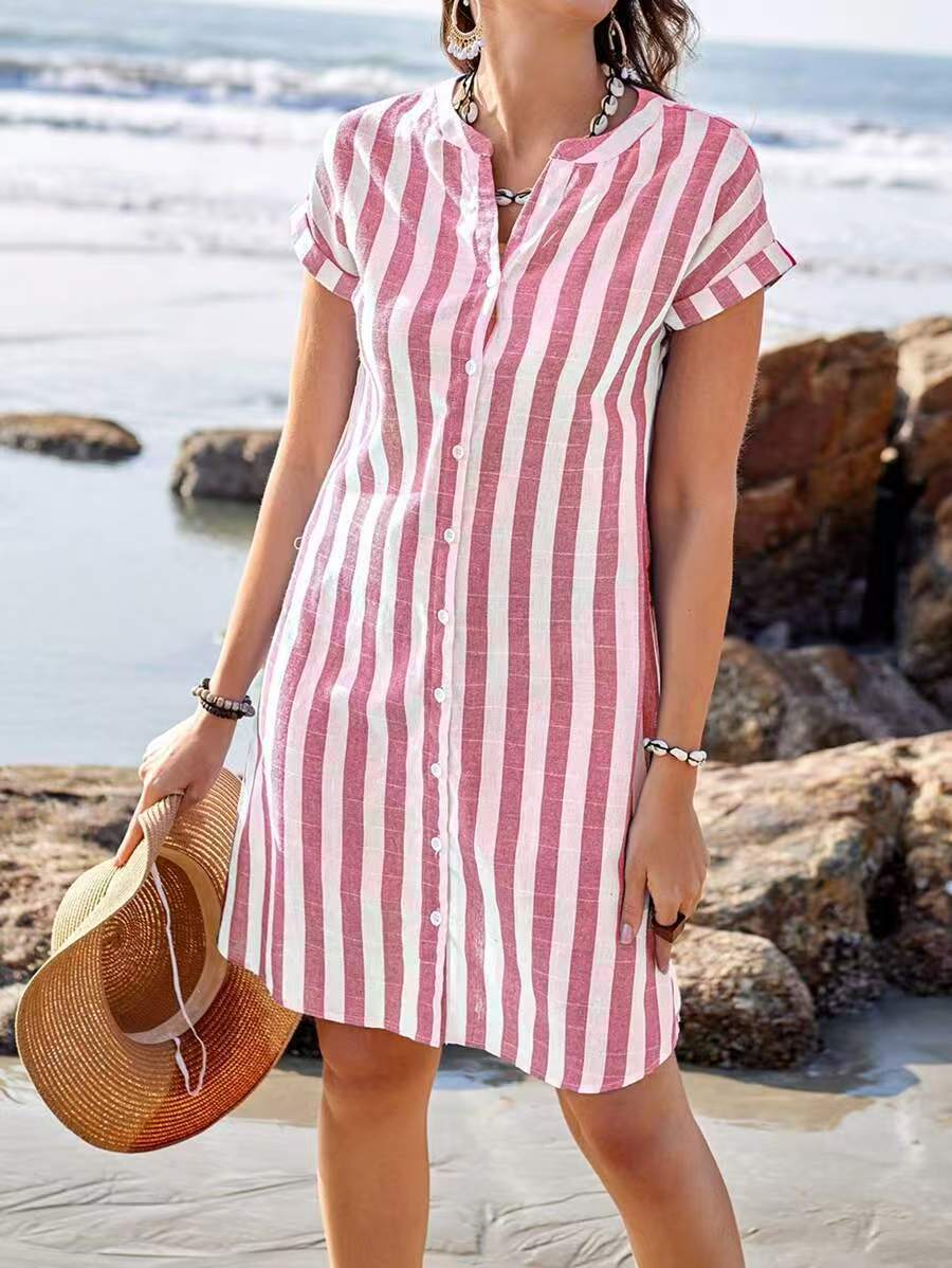 Claire | Striped Everyday Shirt Dress