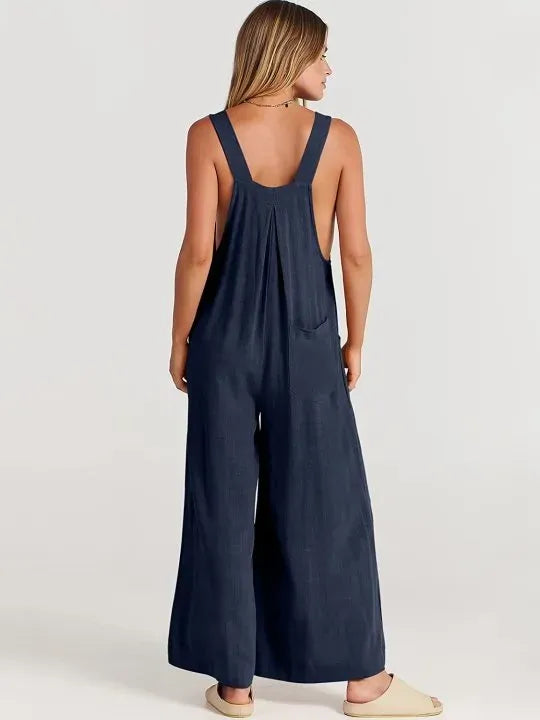 Wide Leg Overalls Jumpsuit