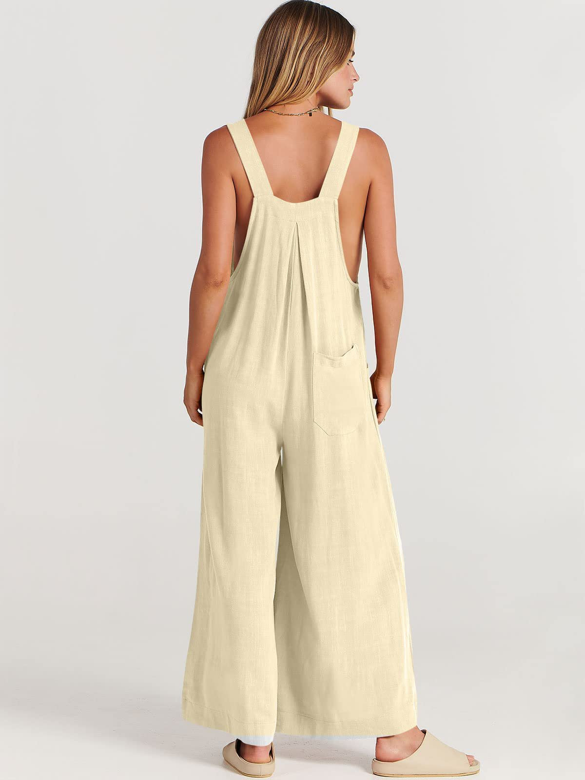 Wide Leg Overalls Jumpsuit